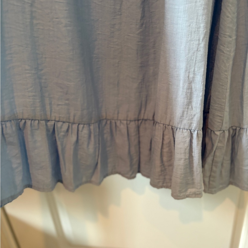 Anna Kaci Blue Shirred Bishop Sleeve Cottagecore Milkmaid MIDI Dress M - Picture 12 of 15